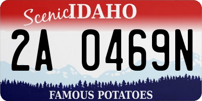ID license plate 2A0469N