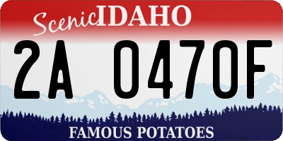 ID license plate 2A0470F