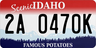ID license plate 2A0470K