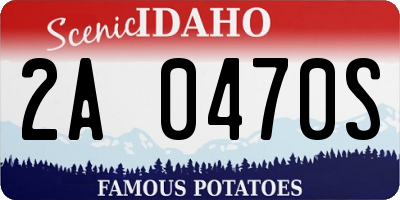 ID license plate 2A0470S