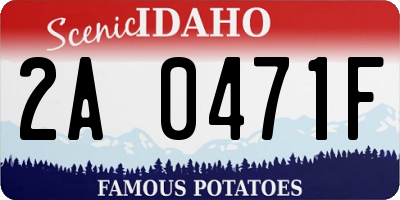 ID license plate 2A0471F