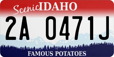 ID license plate 2A0471J