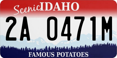 ID license plate 2A0471M