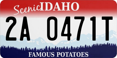 ID license plate 2A0471T