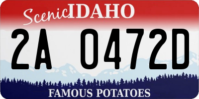 ID license plate 2A0472D