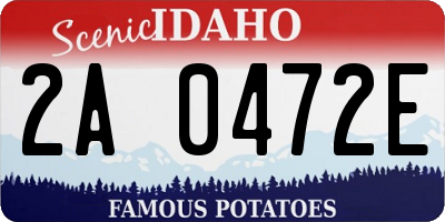 ID license plate 2A0472E