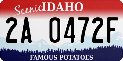 ID license plate 2A0472F