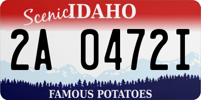 ID license plate 2A0472I