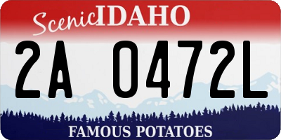 ID license plate 2A0472L