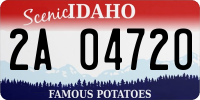 ID license plate 2A0472O