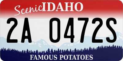 ID license plate 2A0472S