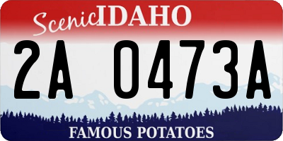 ID license plate 2A0473A