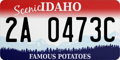 ID license plate 2A0473C