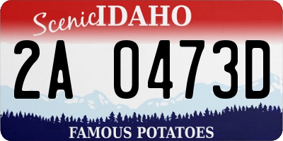 ID license plate 2A0473D