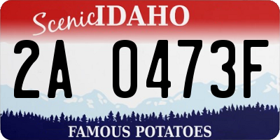 ID license plate 2A0473F