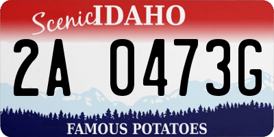 ID license plate 2A0473G
