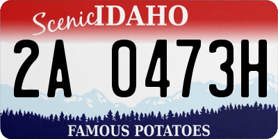 ID license plate 2A0473H