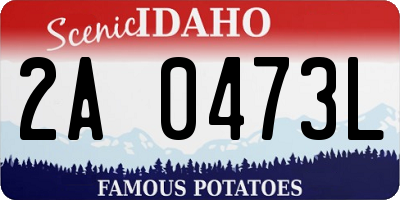 ID license plate 2A0473L