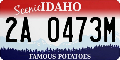 ID license plate 2A0473M