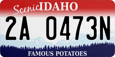 ID license plate 2A0473N