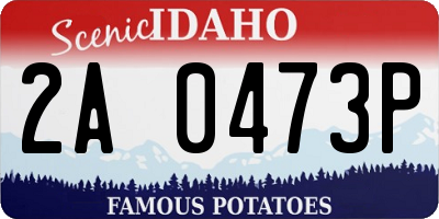 ID license plate 2A0473P