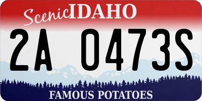 ID license plate 2A0473S