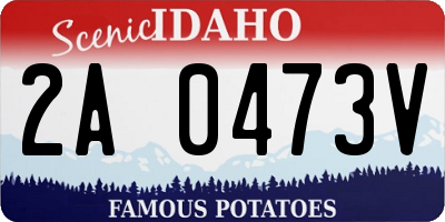 ID license plate 2A0473V