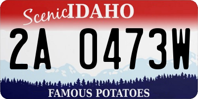 ID license plate 2A0473W