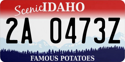 ID license plate 2A0473Z