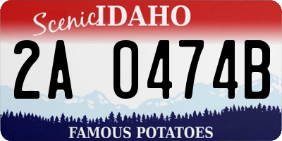 ID license plate 2A0474B