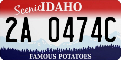 ID license plate 2A0474C