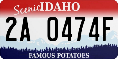 ID license plate 2A0474F