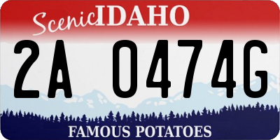 ID license plate 2A0474G