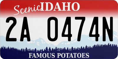 ID license plate 2A0474N