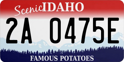 ID license plate 2A0475E