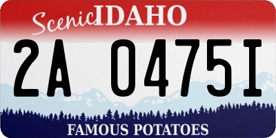 ID license plate 2A0475I