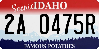 ID license plate 2A0475R