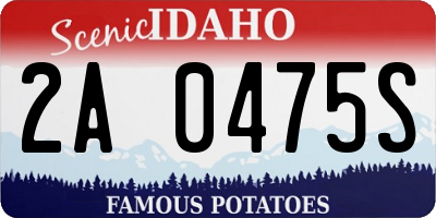 ID license plate 2A0475S