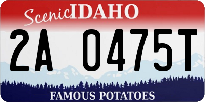 ID license plate 2A0475T