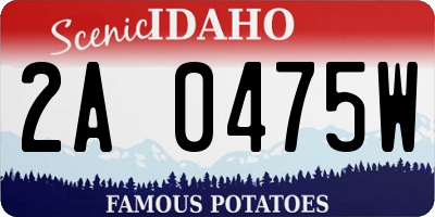 ID license plate 2A0475W