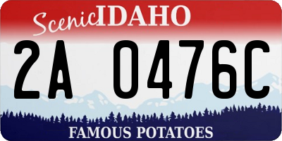 ID license plate 2A0476C