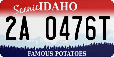 ID license plate 2A0476T