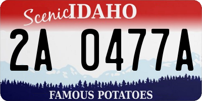 ID license plate 2A0477A