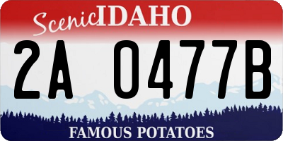 ID license plate 2A0477B