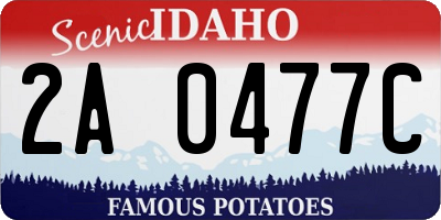 ID license plate 2A0477C