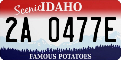 ID license plate 2A0477E