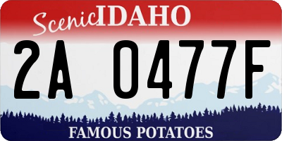 ID license plate 2A0477F