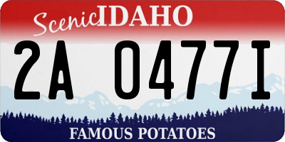 ID license plate 2A0477I