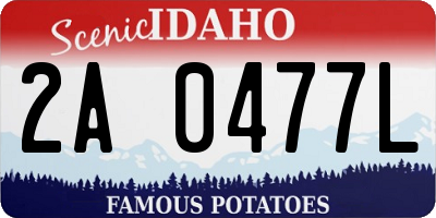 ID license plate 2A0477L