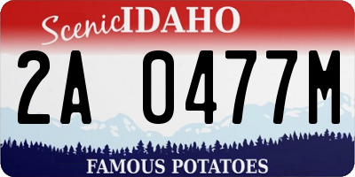 ID license plate 2A0477M